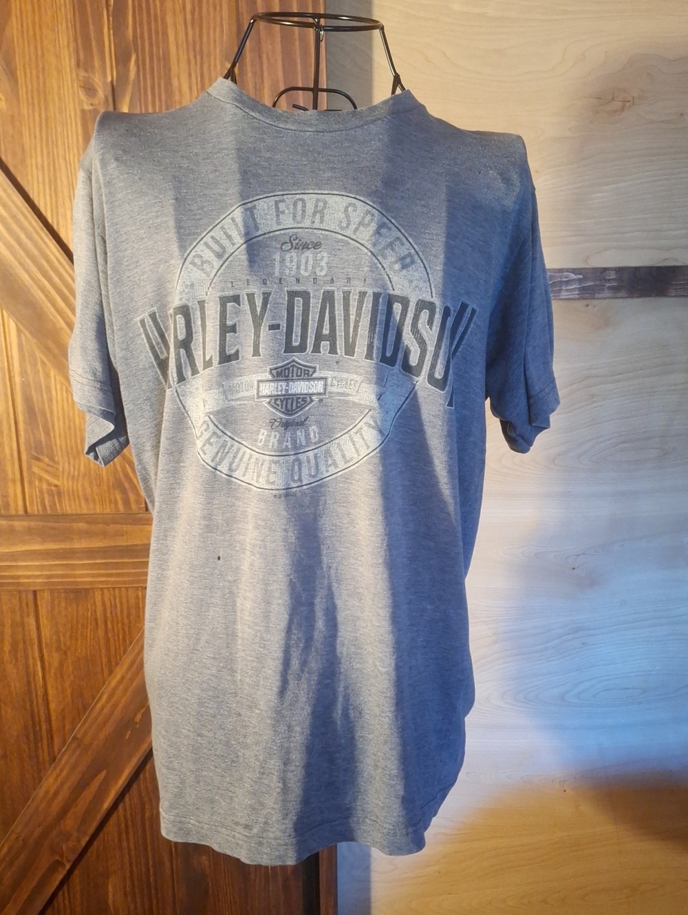 Harley-Davidson Men's Heather Gray Vintage Logo Tee